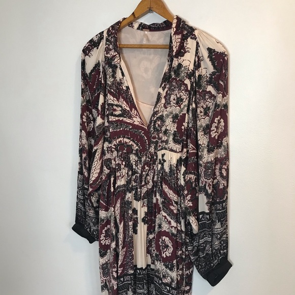 Free People Tunic Dress Boho Long Sleeve Pink S - Picture 3 of 7